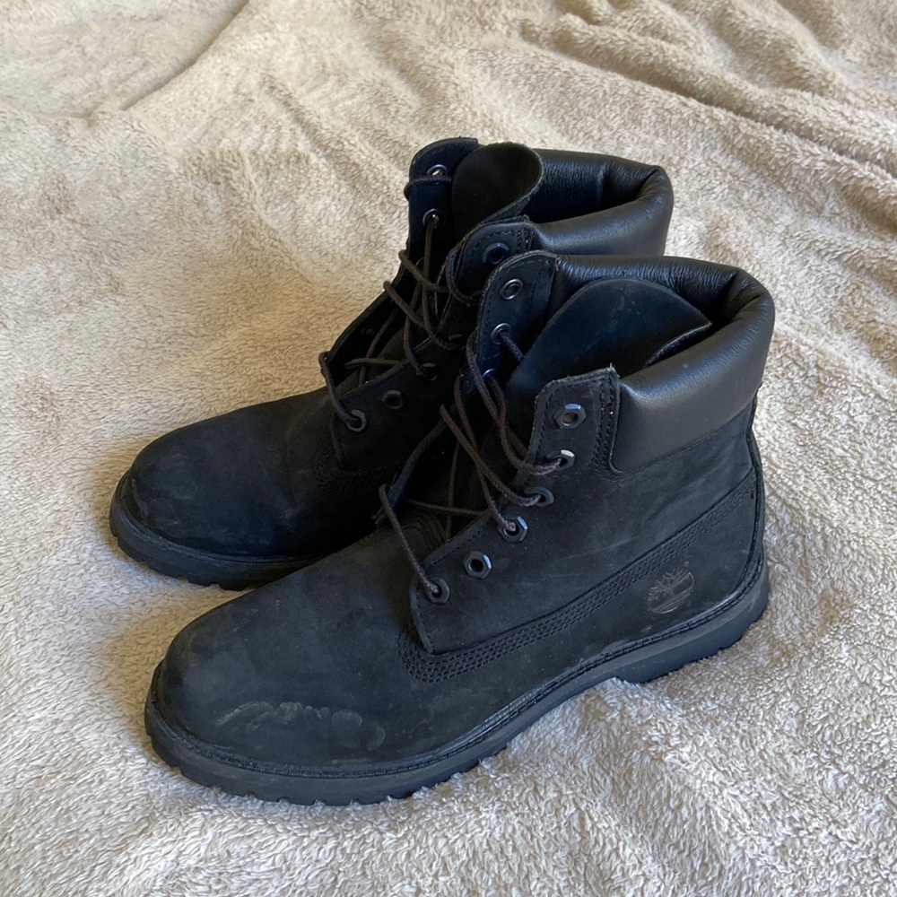 Black Timberland Work Boots